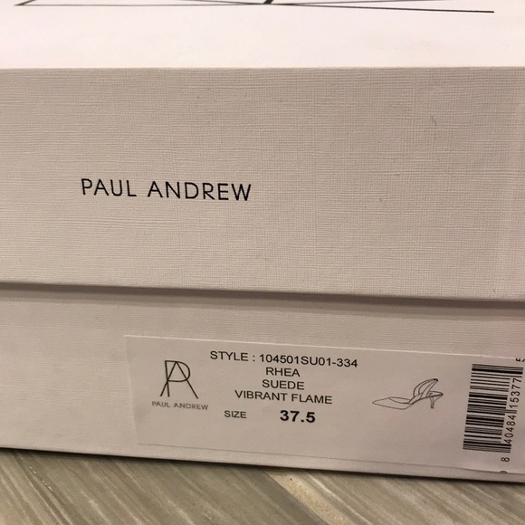 Paul Andrew bright orange kitten sling heels, 37.5 - Picture 6 of 7